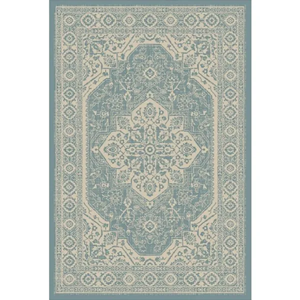 کاور فرش فیروزه ای طرح سنتی نگین ترمه مدل 102