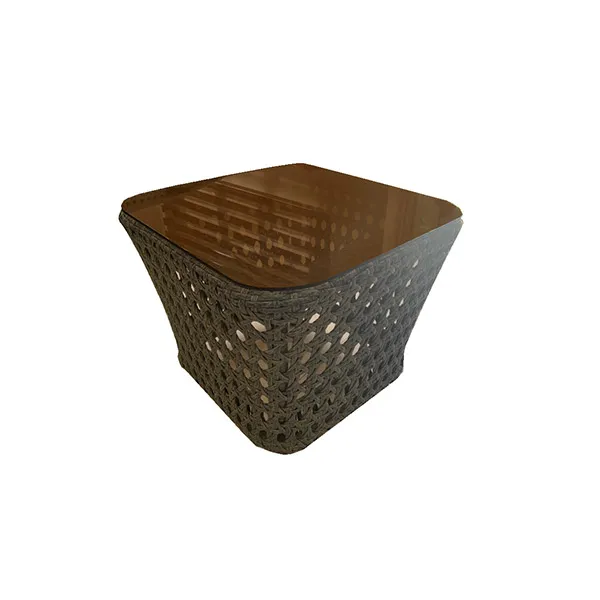 میز عسلی حصیری باغ آرا مدل دیاموند