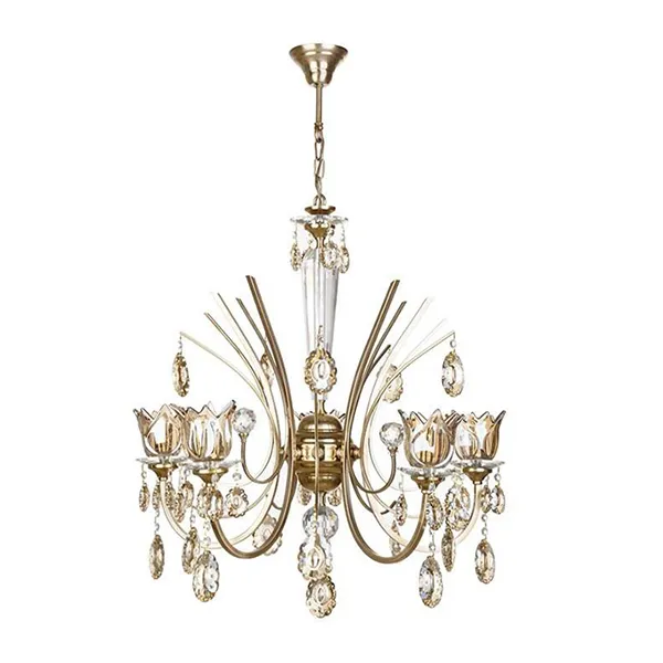 لوستر فلزی چشمه نور 6 شعله مدل H2607/6A