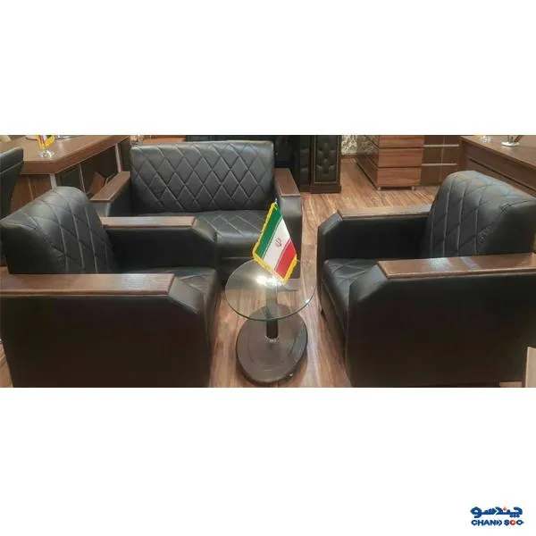 نیم ست مبل اداری میزلند مدل دوخت لوزی