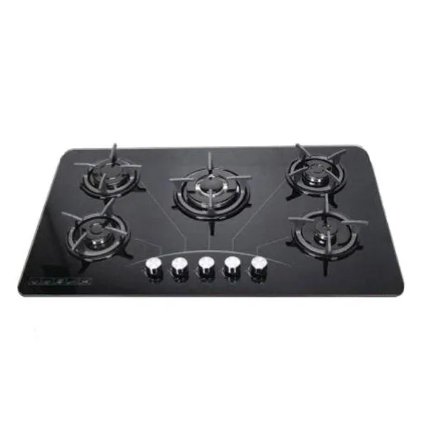 گاز رومیزی توکار ارج خزر مدل شیشه ای پلوپز وسط