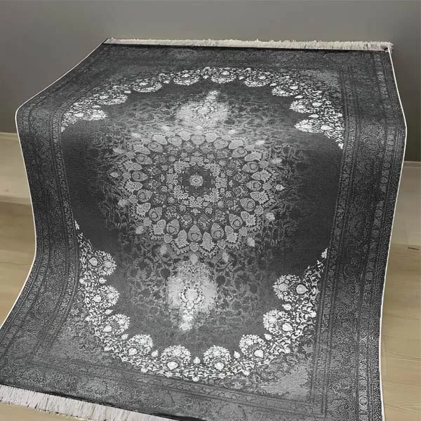 کاور فرش طوسی نگین ترمه مدل 328