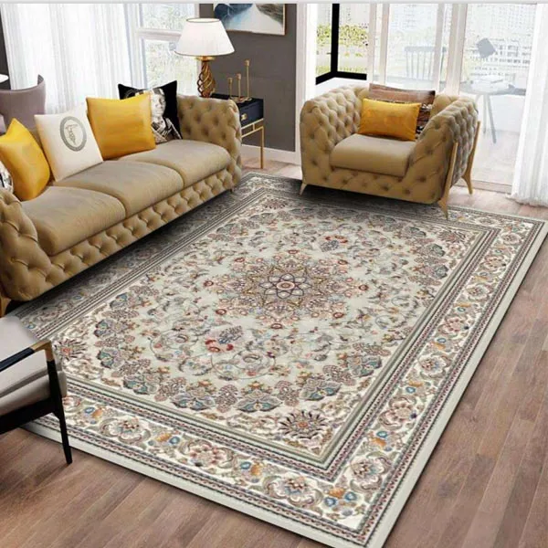 کاور فرش طوسی طرح سنتی نگین ترمه مدل 351