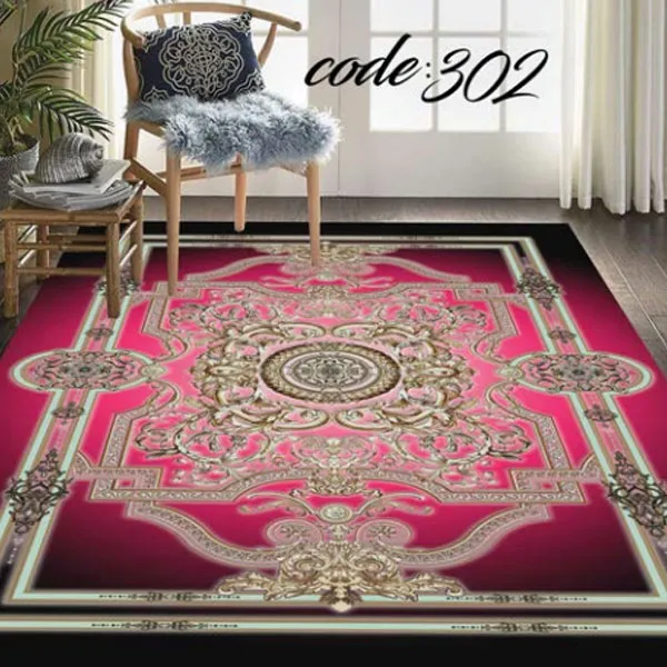 کاور فرش سنتی قرمز نگین ترمه مدل 302