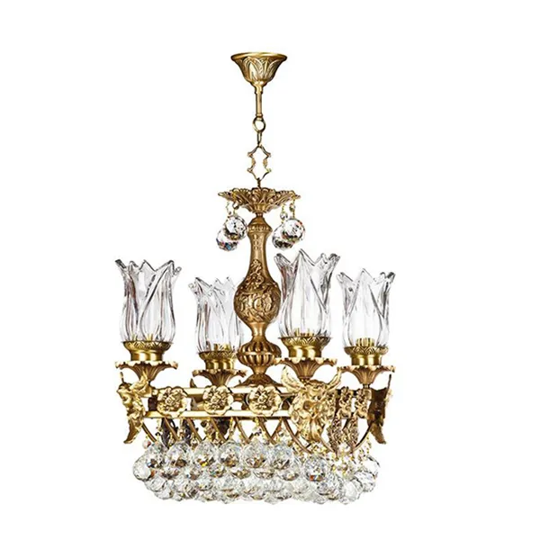لوستر برنزی چشمه نور ۸ شعله مدل C2636/40A