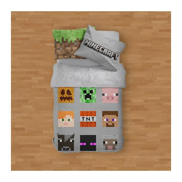 ست روتختی کارتونی دستیکور مدل VM3-217 MINECRAFT03