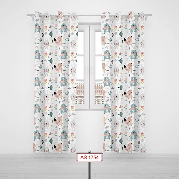 پرده پانچی دستیکور مدل فانتزی AS-1754
