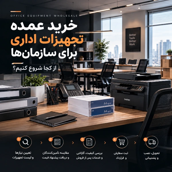خرید عمده تجهیزات اداری برای سازمان‌ها: از کجا شروع کنیم؟