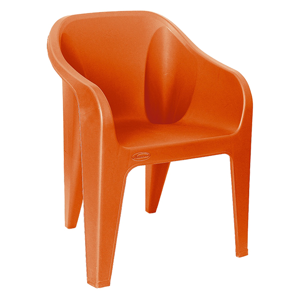 صندلی دسته دار ناصر پلاستیک نارنجی
