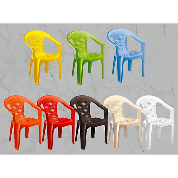 صندلی پلاستیکی دسته‌دار ناصر پلاستیک مدل 854 در رنگ بندی متفاوت کالیته