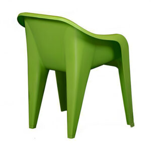 نمای پشت صندلی پلاستیکی دسته‌دار ناصر پلاستیک مدل 889 رنگ سبز
