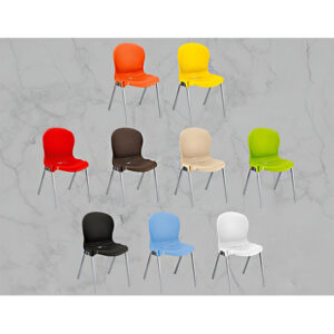 صندلی پلاستیکی پایه فلزی بدون دسته ناصر پلاستیک مدل 980 در رنگ های کالیته