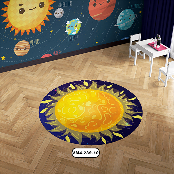 فرش دستیکور مدل خورشید
