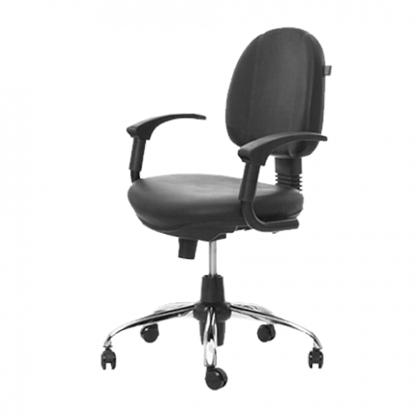 صندلی کارمندی مدل J303 راد سیستم از روکش مشکی ساخته شده است.