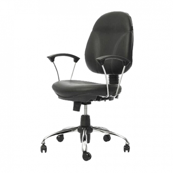 صندلی کارمندی مدل J304 راد سیستم دارای دو دسته و پایه های پنج پر می باشد.