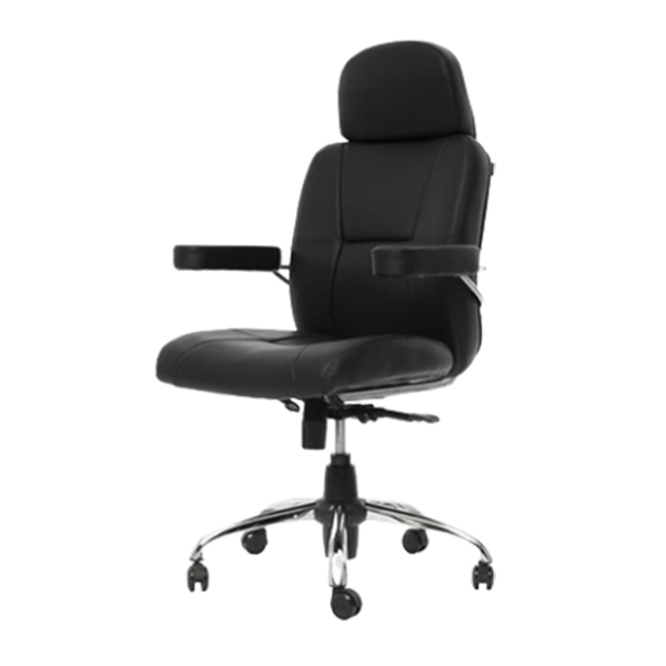 صندلی مدیریتی مدلM436راد سیستم دارای روکش چرمی مرغوب به رنگ مشکی می باشد.