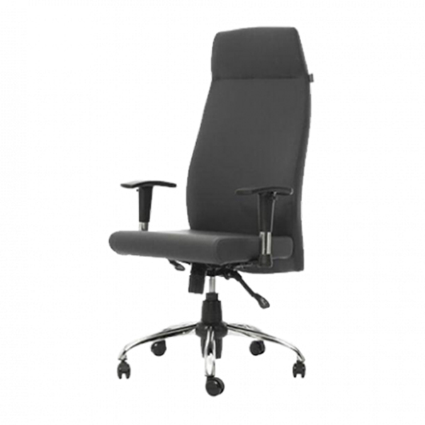 روکش چرمی در صندلی مدیریتی مدل M460R راد سیستم به رنگ مشکی است.