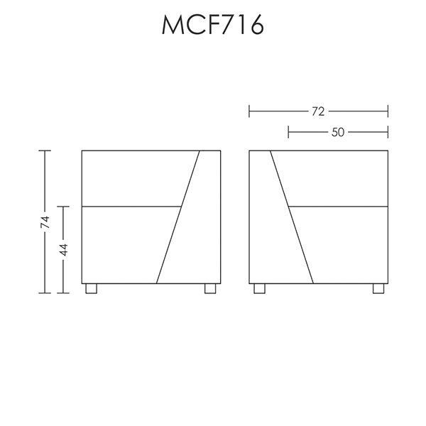 مبل تک نفره آرتمن مدل MCF-716