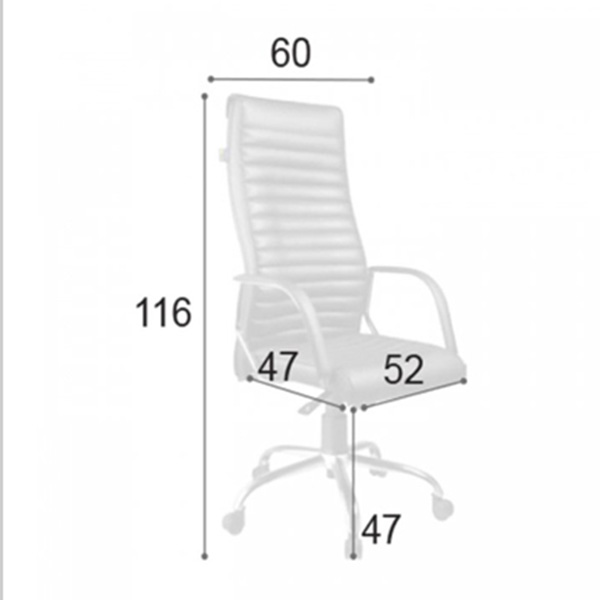 ابعاد صندلی مدیریتی T5000