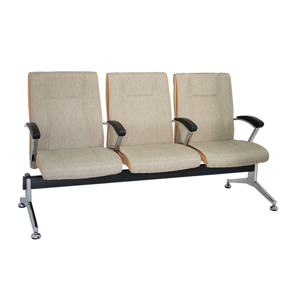 صندلی انتظار راحتیران مدل W3100به تعداد سه نفره ساخته شده است و دسته ها و پایه هایی ثابت در آن تعبیه شده است.