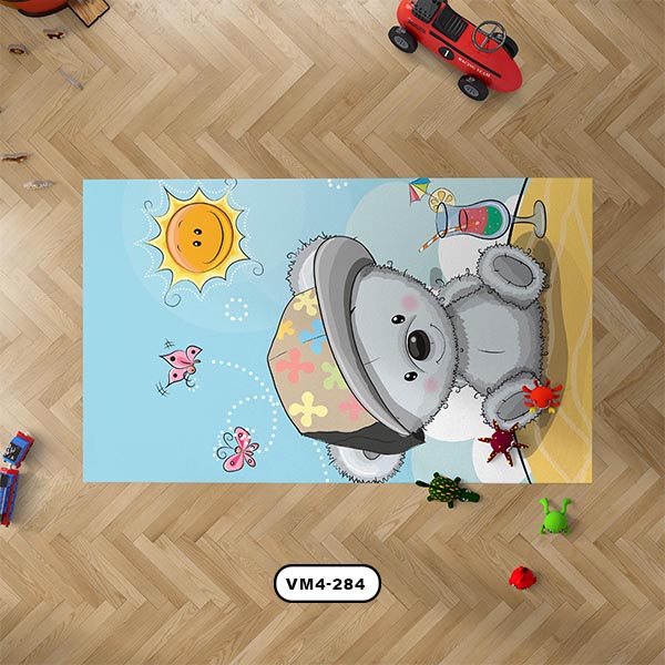 فرش اتاق کودک دستیکور مدل تِدی 2