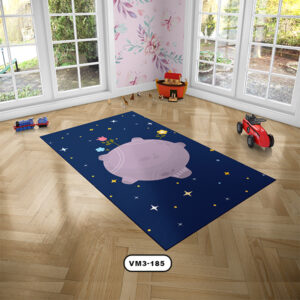 فرش دستیکور مدل شازده کوچولو با طرح کهکشان
