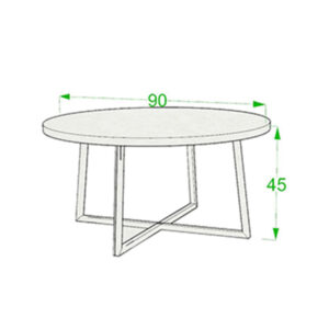 ابعاد میز جلومبلی آرون مدل ساروس