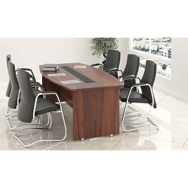 میز کنفرانسی نوژن مدل بیکا ست 6 نفره چیده شده در محل کار