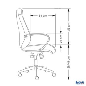 ابعاد صندلی کارشناسی تراست مدل LAVIN E