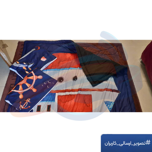 ست روتختی سرمه‌ای دستیکور مدل کشتی - 3