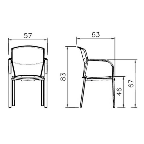 ابعاد صندلی رایانه صنعت مدل ماکان G915 استاندارد است و مناسب استفاده در محیط های مختلف می باشد