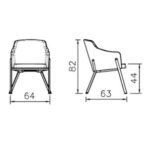 ابعاد صندلی انتظار رایانه صنعت مدل روما G930 استاندارد است و می توان در فضاهای مختلفی از این محصول استفاده کرد