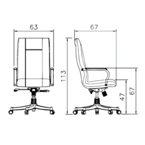 ابعاد صندلی مدیریتی رایانه صنعت مدل زیگما M903 استاندارد است و می توان با خیالی آسوده از این صندلی استفاده کرد