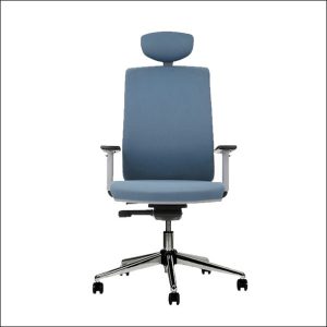 صندلی مدیریتی نیلپر مدل OCM 888S از نمای روبه رو با رنگ طوسی