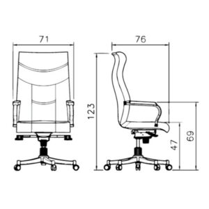 ابعاد صندلی مديريتی رایانه صنعت مدل M906jh استاندارد است و بسیار کاربردی می باشد