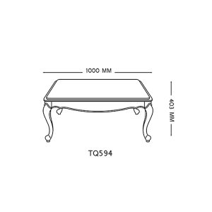 ابعاد میز جلو مبلی دلان شامل: طول: 100 سانتی متر، عرض: 50 و ارتفاع: 40.3 سانتی متر است.