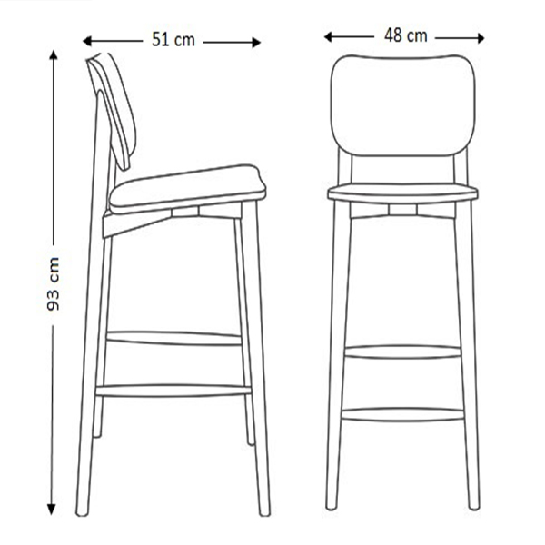 ابعاد صندلی اپن مدل سورین برند نیلپر بسیار استاندارد است و می توان به راحتی از این صندلی در هر فضایی استفاده کرد