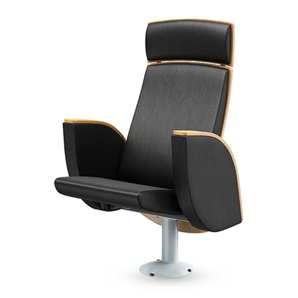 صندلی آمفی تئاتر اروند مدل 2920 دارای روکش مشکی رنگ، پشتی بلند و پایه ای ثابت می باشد.