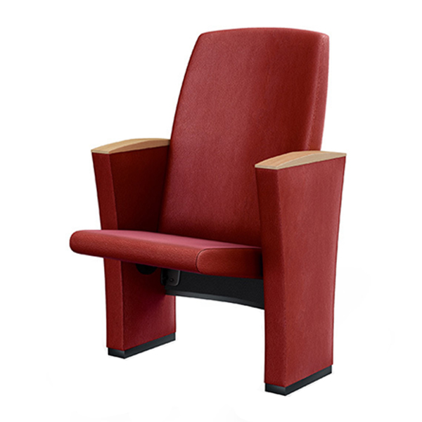 صندلی آمفی تئاتر اروند مدل 3020 دارای روکش قرمز رنگ و در تعداد یک نفره می باشد و دسته تحریر ندارد.