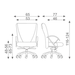 ابعادصندلی مدیریتی اروند مدل 3614
