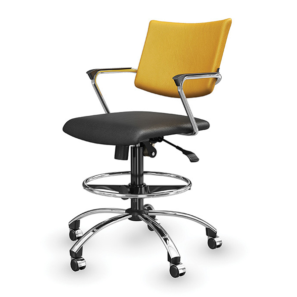 صندلی کارگاهی رکابدار مدل 3814 از برند اروند را می توانید با روکش های چرم و پارچه ای در انواع رنگ ها و مکانیزم های تنظیم کننده به همراه استاندارد های لازمه سفارشی سازی نمایید.