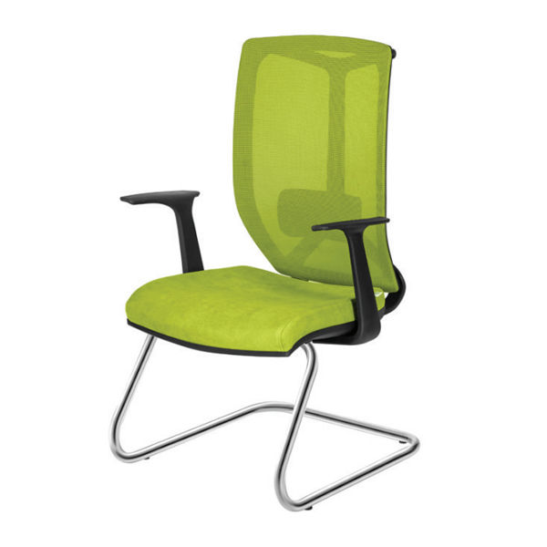 صندلی کنفرانس ENZO داتیس مدل CE640WF دارای قابلیت تنظیم گودی کمر و فریم به رنگ مشکی می باشد. این محصول دارای روکش سبز رنگ است.