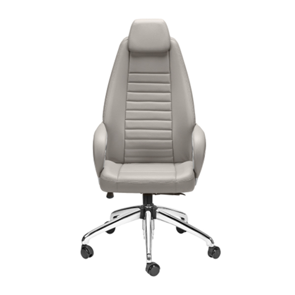 صندلی مدیریتی ALDO داتیس مدل MA830دارای روکش کرم رنگ و دو دسته در طرفین می باشد و از زاویه رو به رو مشخص است.