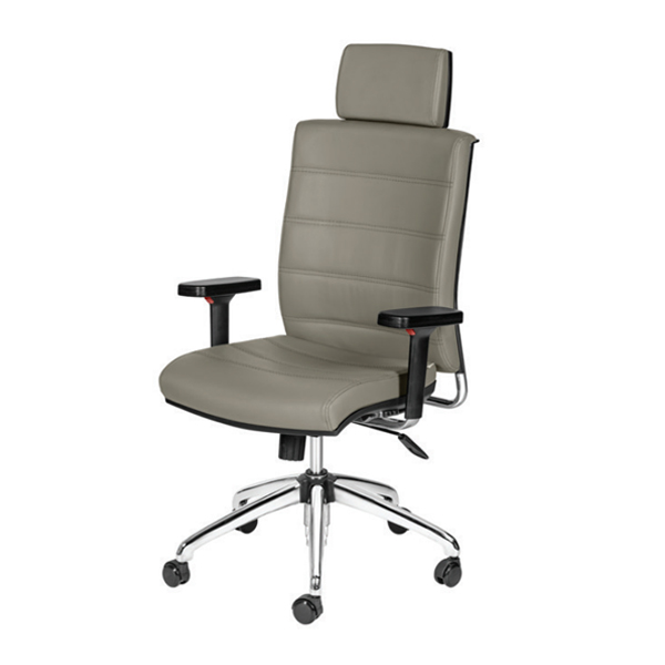 صندلی مدیریتی SIENA داتیس مدل MS635دارای روکشی خاکستری رنگ با پایه های پنج پر است. این محصول دو دسته در طرفین دارد.