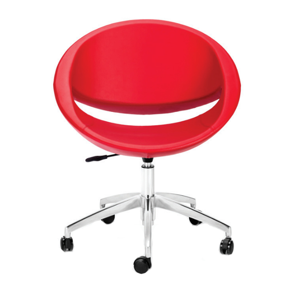 صندلی اپراتوری LIMA داتیس مدل SL30Eدارای روکشی قرمز رنگ است که نشیمن و پشتی متصل بهم یا یک تکه دارد.