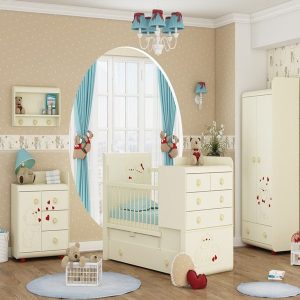 تخت اتاق نوزاد و کودک به همراه ست کامل