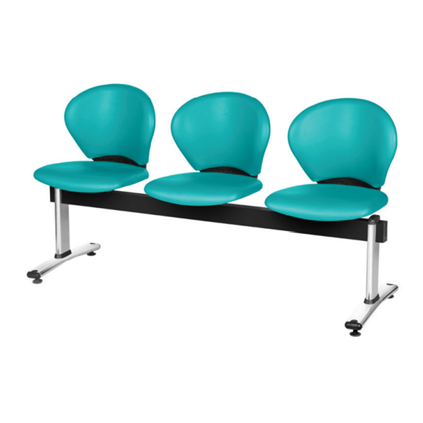 صندلی انتظار ROMA داتیس مدل WR425X به تعداد سه نفره ساخته شده، پایه های ثابت دارد و بدون دسته می باشد و رنگ این محصول آبی است.