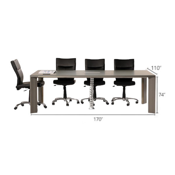 ابعاد میز کنفرانس 6 نفره جلیس مدل لاوان که شامل طول و عرض و ارتفاع است در تصویر مشخص می باشد.