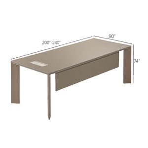 ابعاد میز مدیریت جلیس مدل لاوان لاندا که شامل طول و عرض و ارتفاع است به طور کامل در تصویر مشخص می باشد.