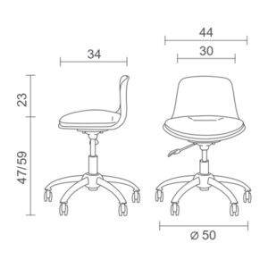 ابعاد صندلی کودک ABP-180 آرتمن شامل طول و عرض و ارتفاع است.